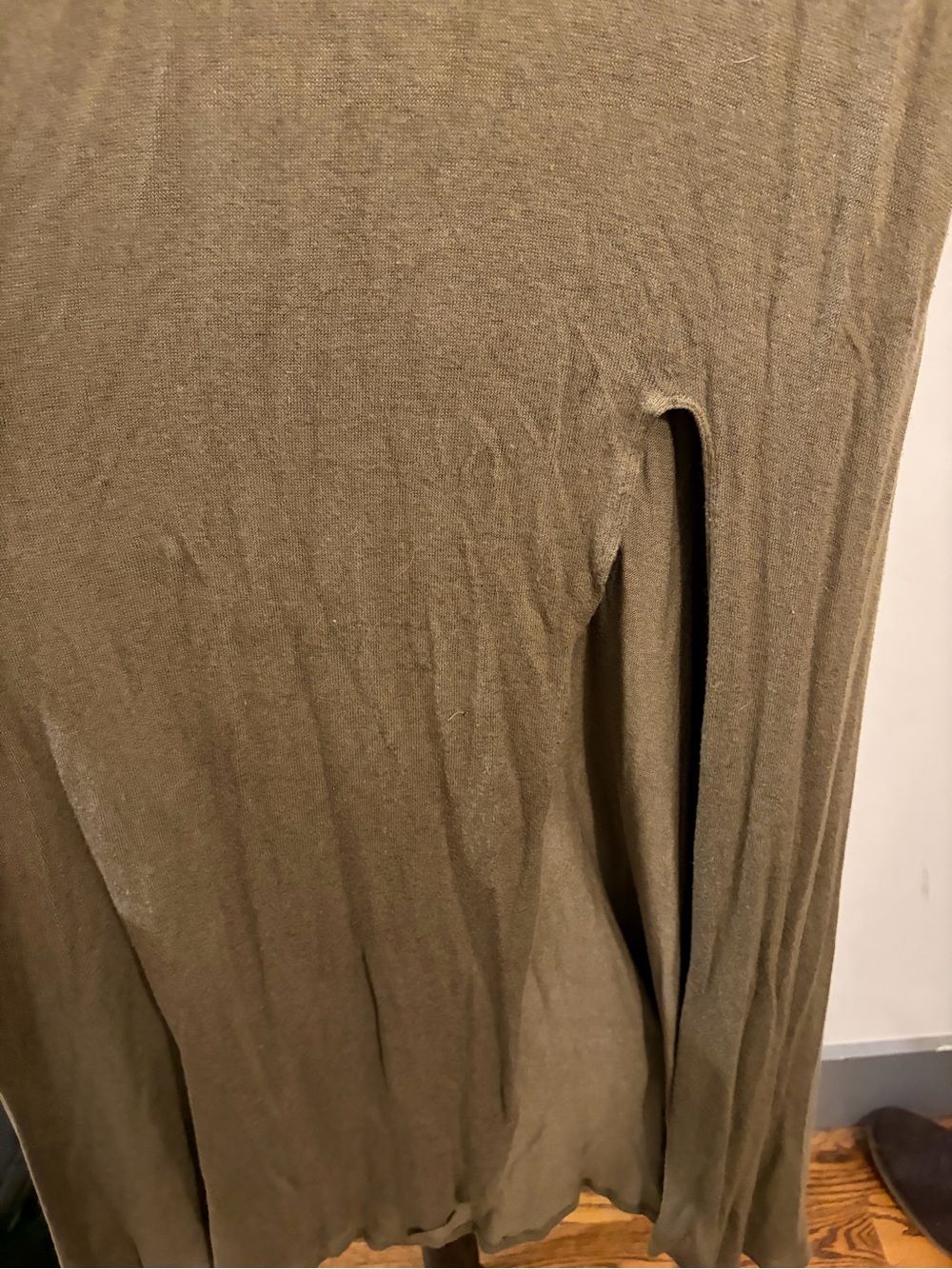 Taylor Jay Olive Green Spaghetti Strap Maxi Slip Dress - Picture 2 of 5